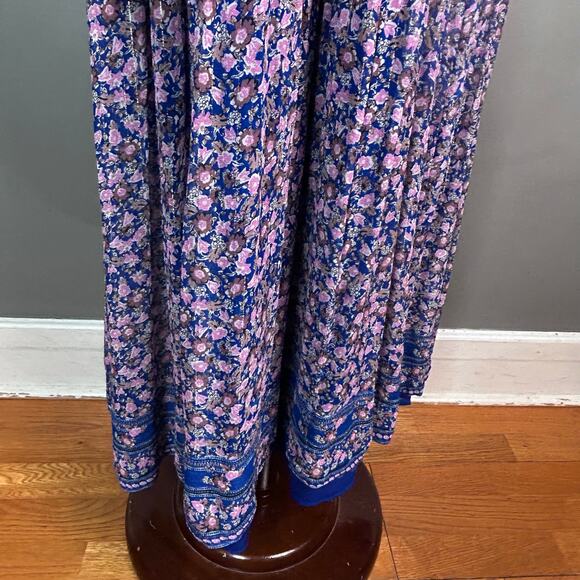 Revolve Saylor Ina Maxi Dress Floral Large blue boho cottagecore - Picture 9 of 13